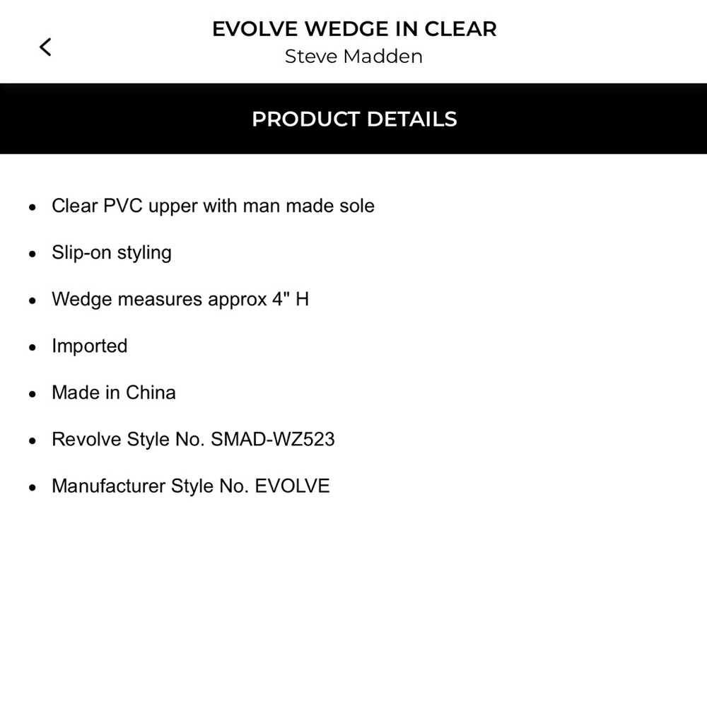 Steve Madden Clear Evolve Wedges - Picture 2 of 5
